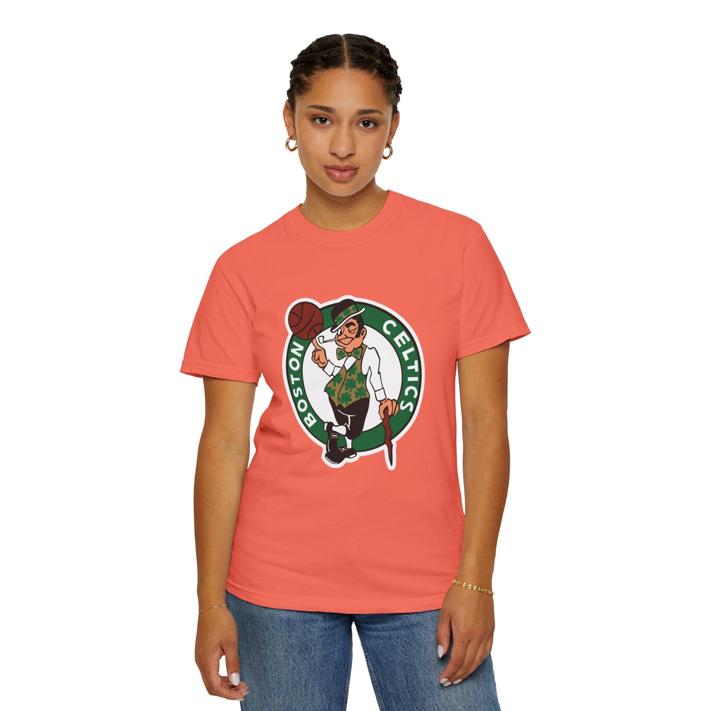 Boston Celtics Street Ball Style Garment-Dyed T-Shirt – Premium Cotton Tee for Customization