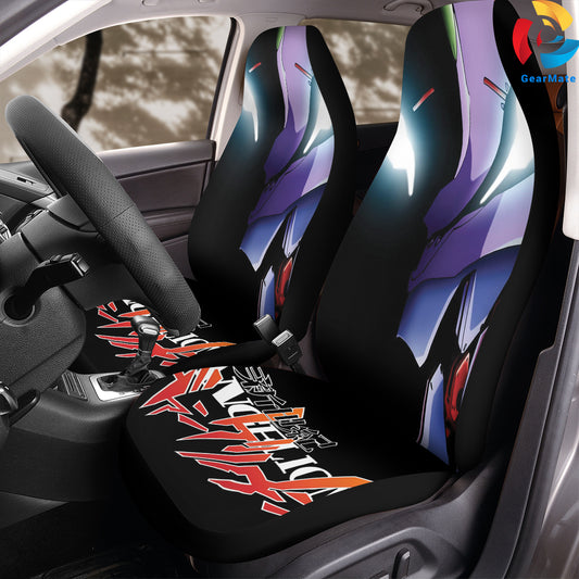 Genesis Evangelion Action Car Seat Covers – High Quality Graphic and Polar Fleece Protector Set