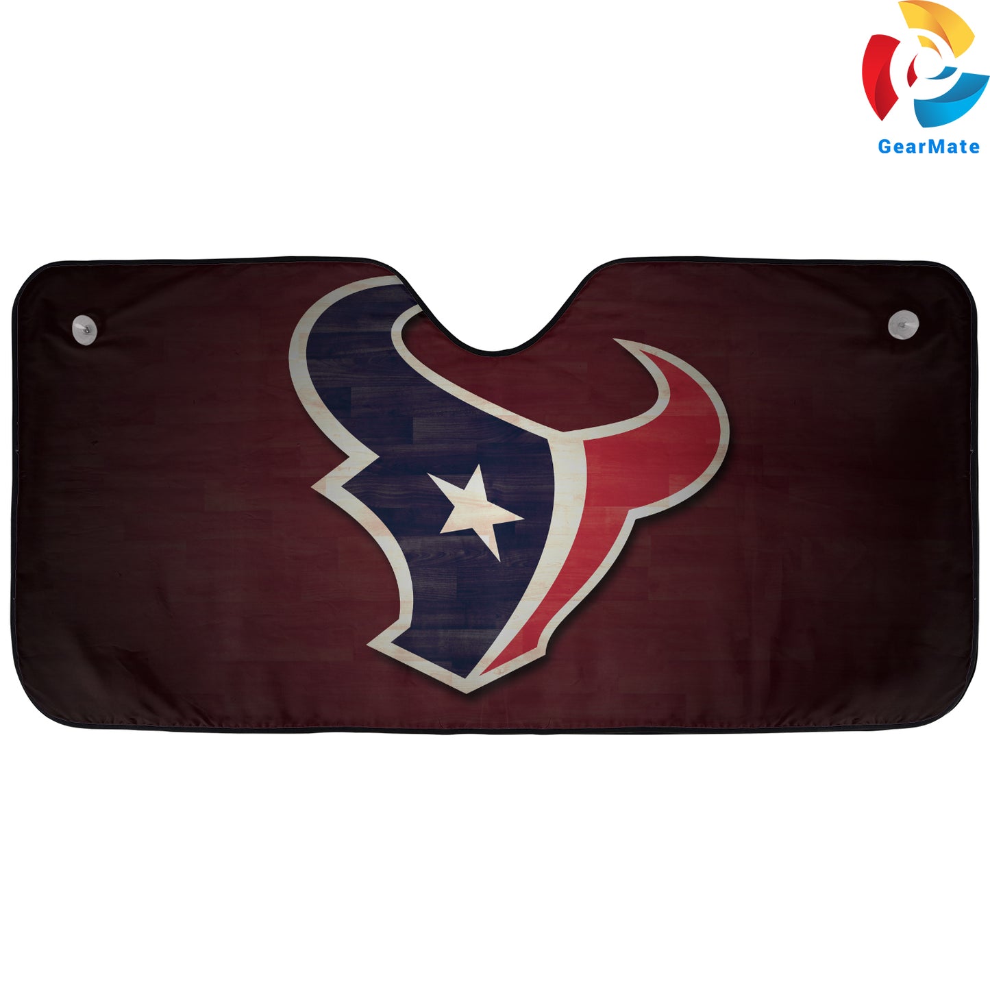 Houston Texans NFL Football Logo Red Reflective Car Sunshade – Premium Heat & UV Protection, Universal Fit