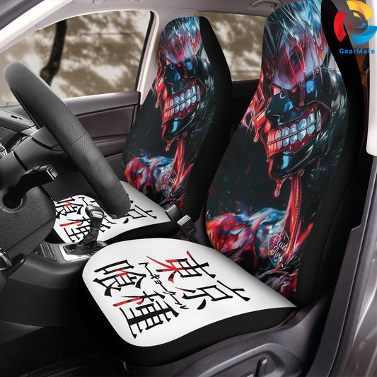 Tokyo Ghoul Kaneki & Beyond Car Seat Covers – High Quality Graphic and Polar Fleece Protector Set