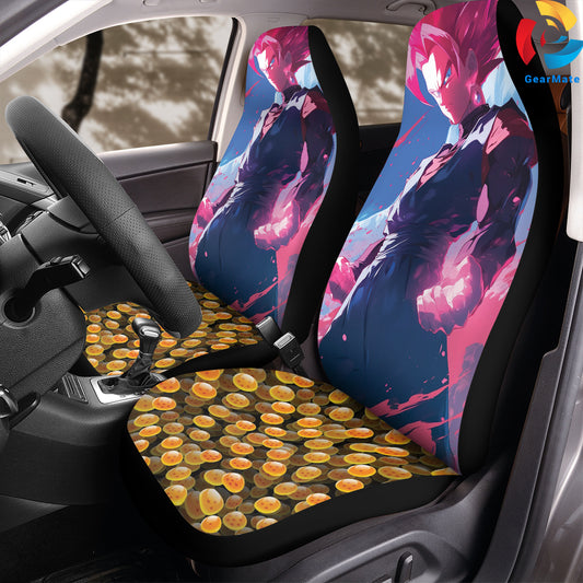 Dragon Balls Rose Goku Car Seat Covers – High Quality Graphic and Polar Fleece Protector Set