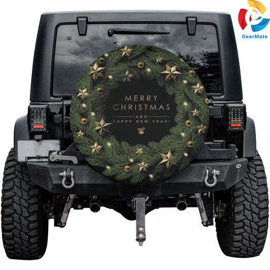 Merry Christmas 2024 Holiday Home Spare Tire Cover – Premium Waterproof UV Resistant Protector