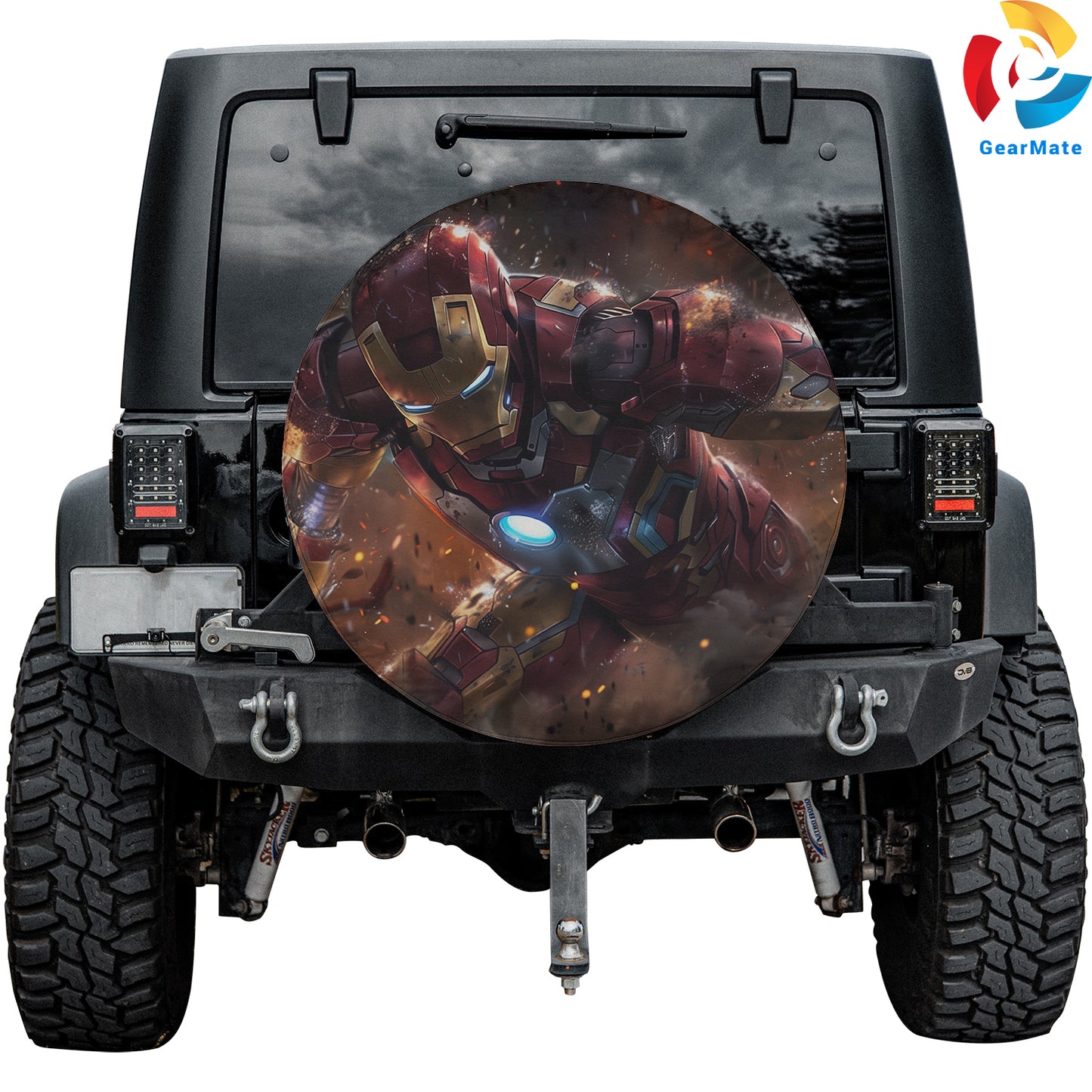 Iron Man Spare Tire Cover – Premium Waterproof UV Resistant Protector