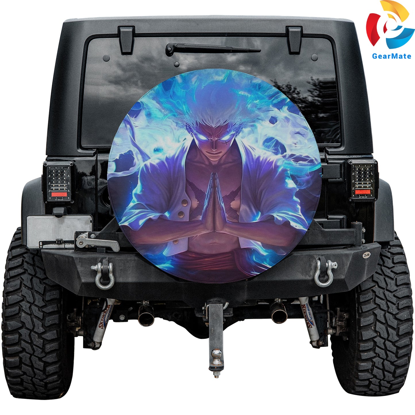 One Piece Monkey D Luffy Gear 5 Spare Tire Cover – Premium Waterproof UV-Resistant Protector