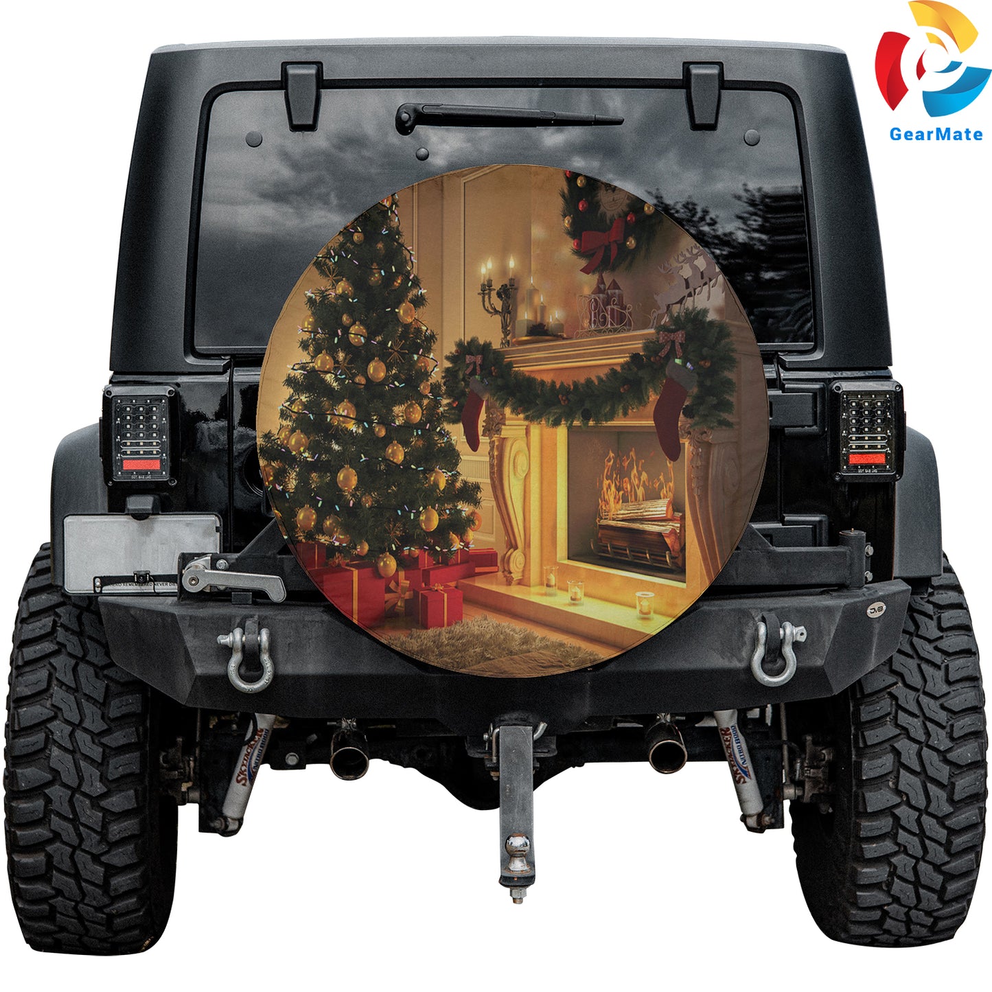 Merry Christmas 2024 Seasonal Decor Spare Tire Cover – Premium Waterproof UV Resistant Protector