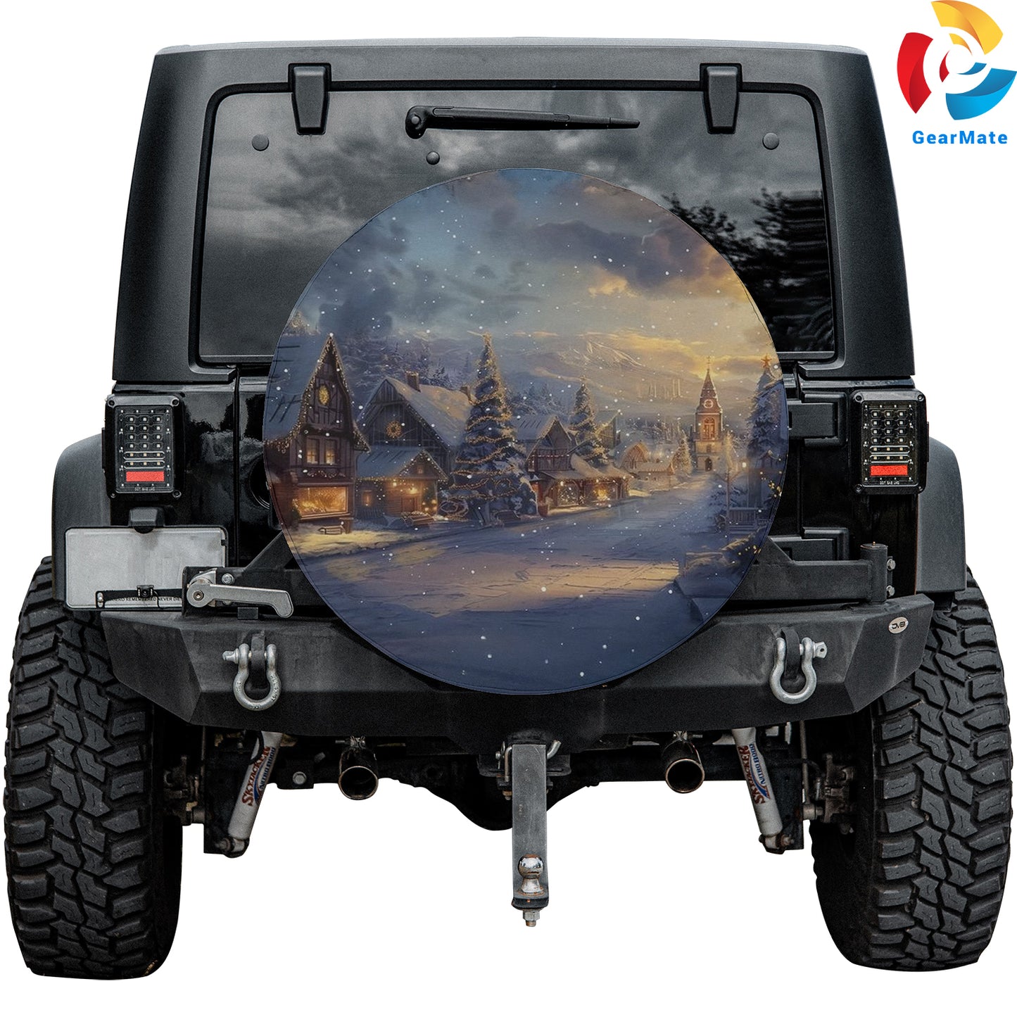 Merry Christmas 2024 Holiday Cheer Spare Tire Cover – Premium Waterproof UV Resistant Protector