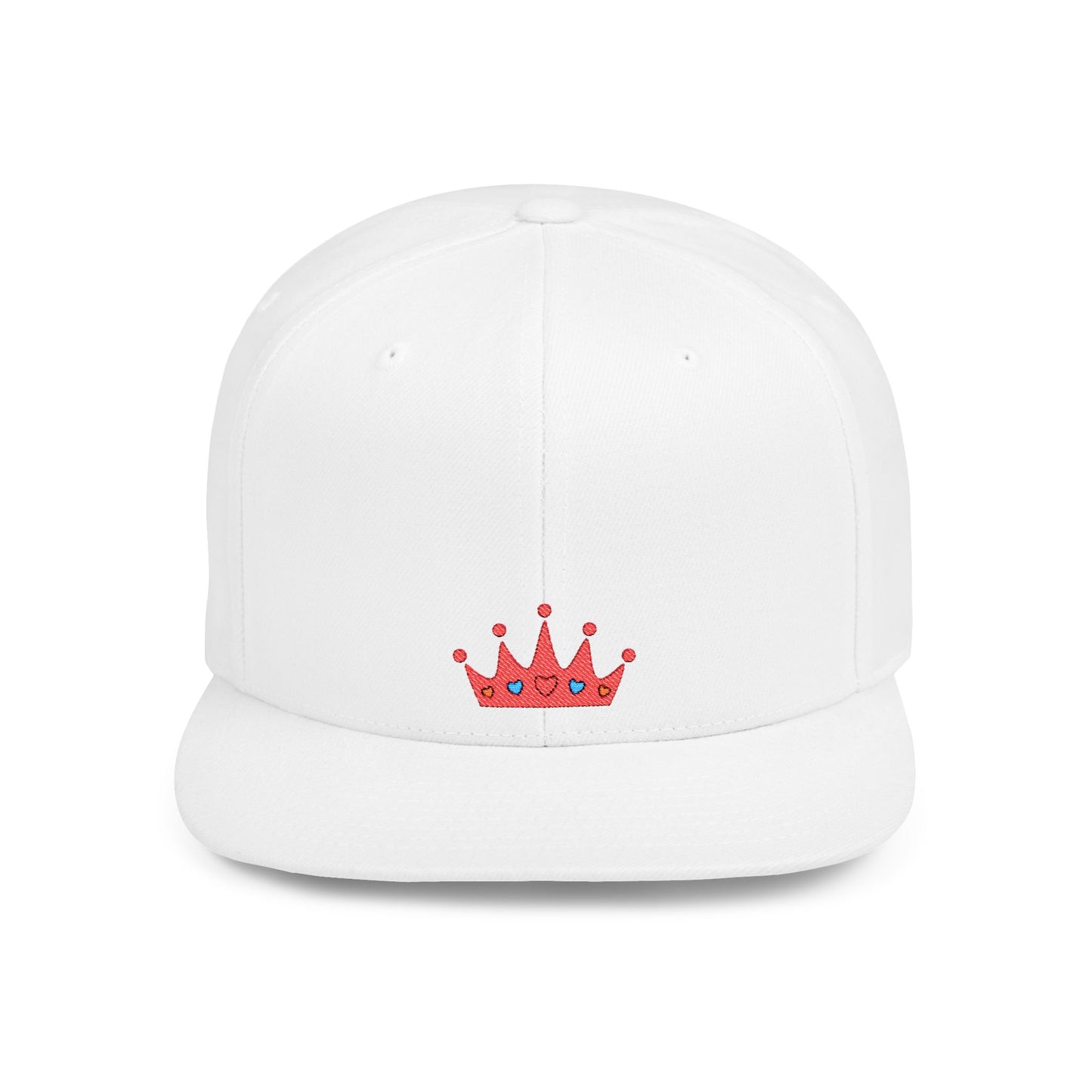 Icons Embroidered Crown Jewel Flat Bill Snapback – Lightweight, Custom Fit, Premium Quality