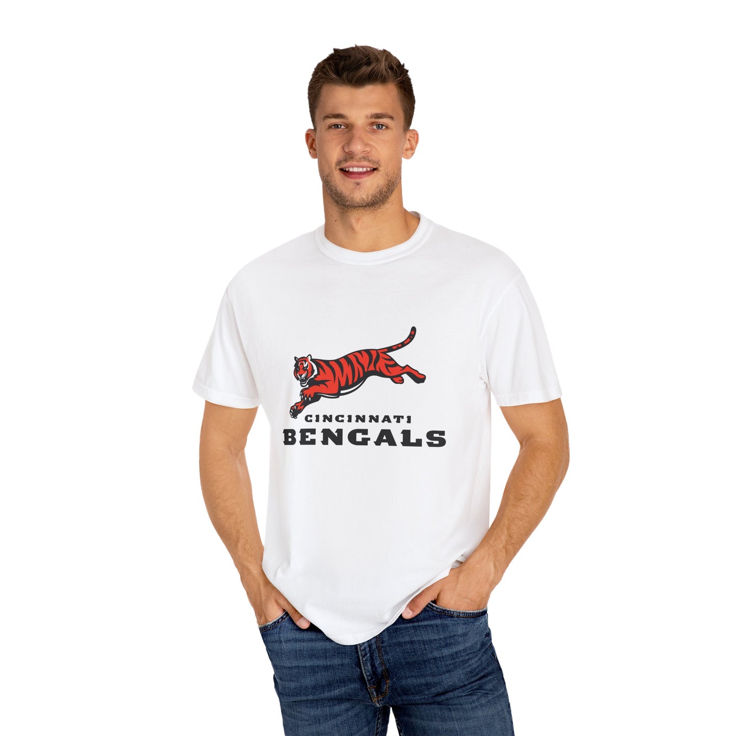 Cincinnati Bengals Clothing Garment-Dyed T-Shirt – Premium Cotton Tee for Customization