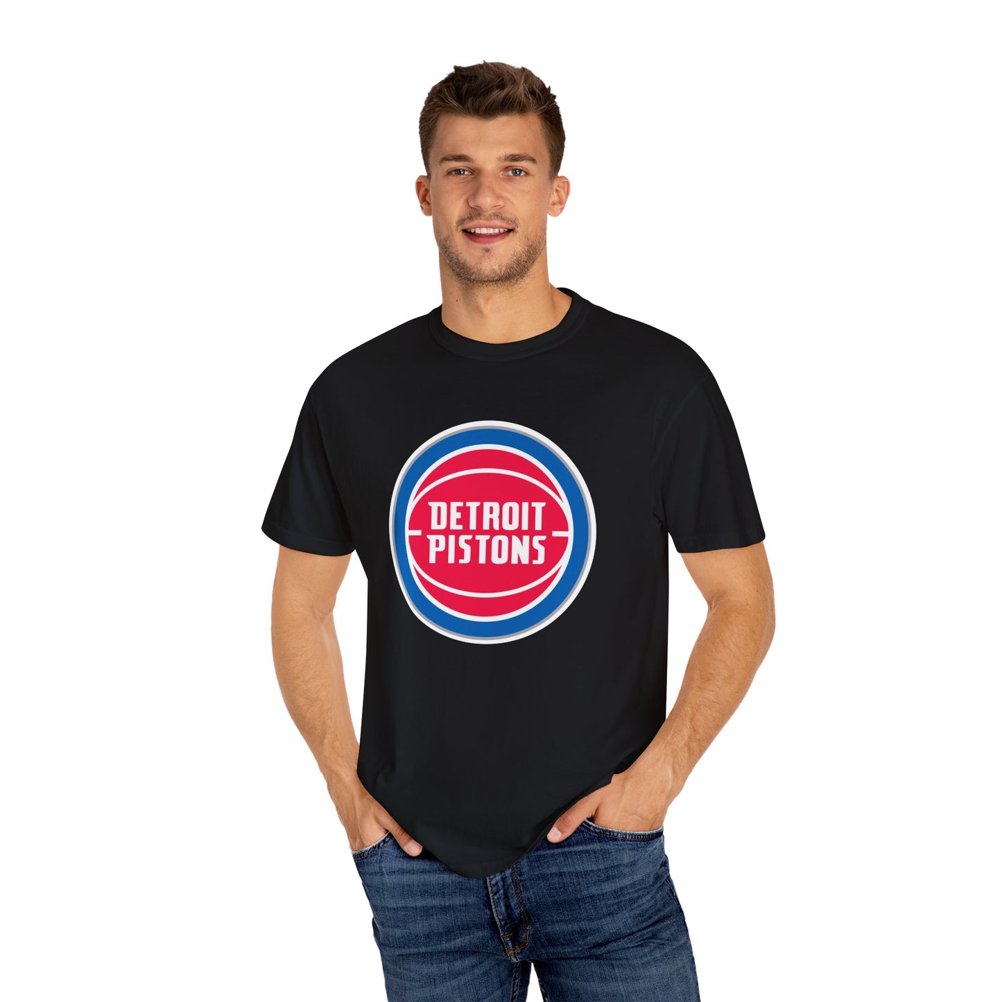 Detroit Pistons Built Different Garment-Dyed T-Shirt – Premium Cotton Tee for Customization