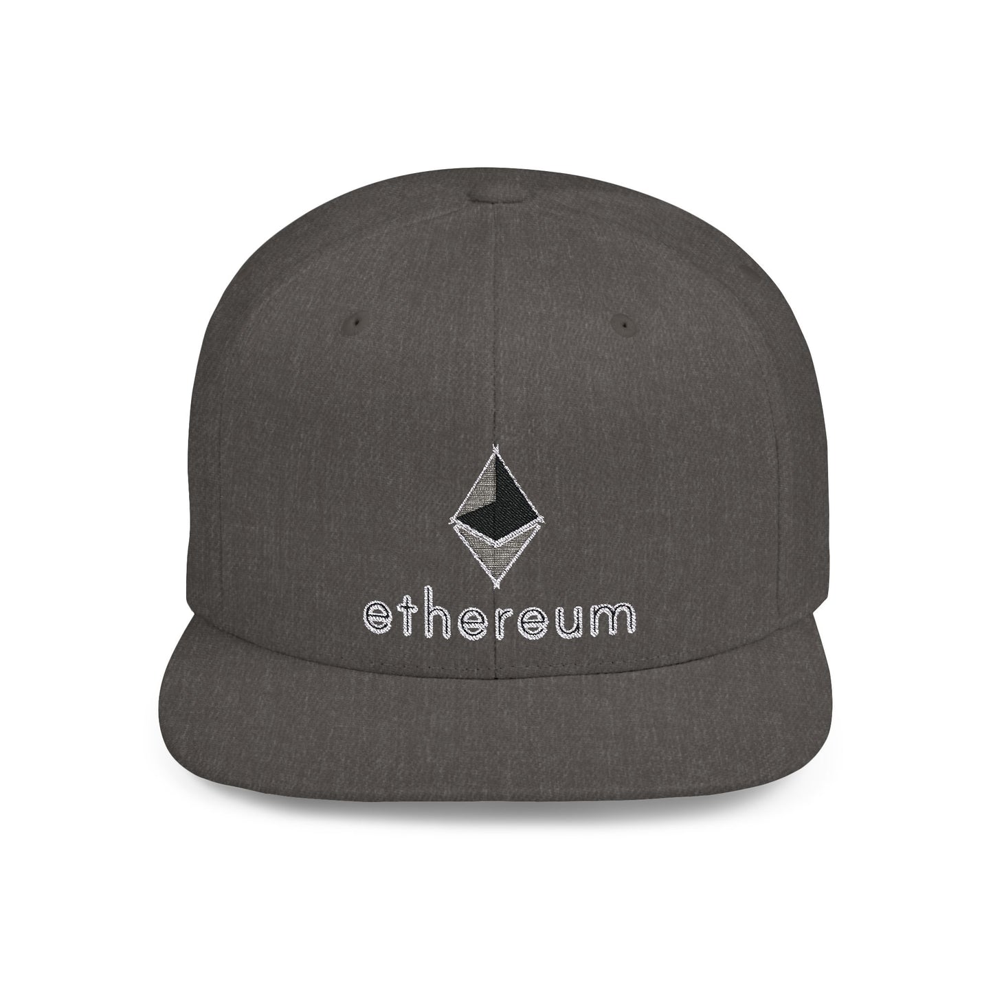 Ethereum Flat Bill Snapback – Lightweight, Custom Fit, Premium Quality