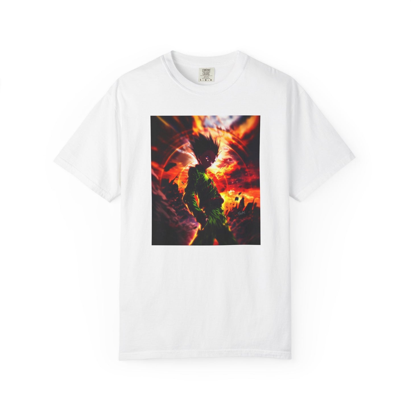 Hunter x Hunter AMOLED Gon Freecss Garment-Dyed T-Shirt – Premium Cotton Tee for Customization