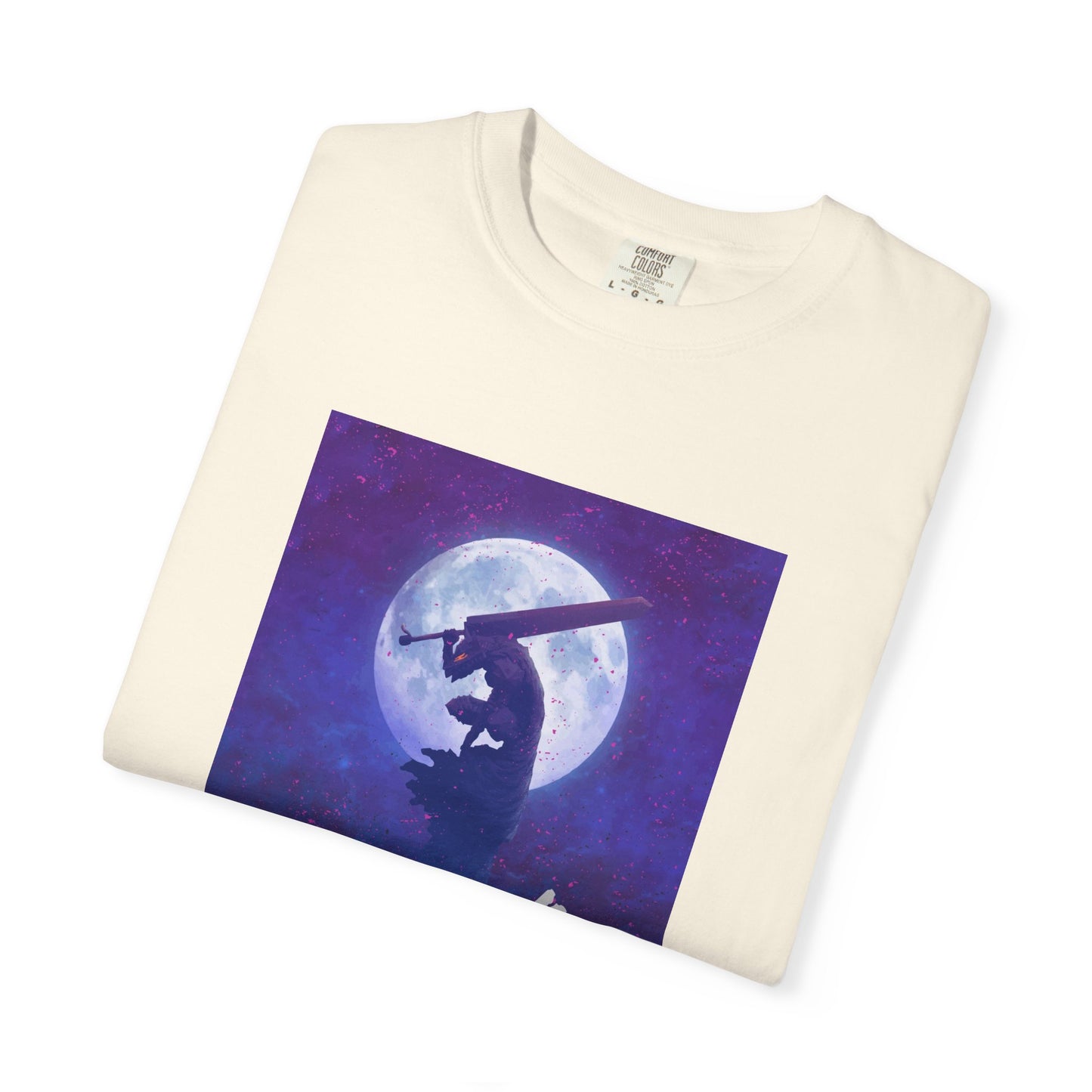 Berserk Guts Slayer Purple Garment-Dyed T-Shirt – Premium Cotton Tee for Customization