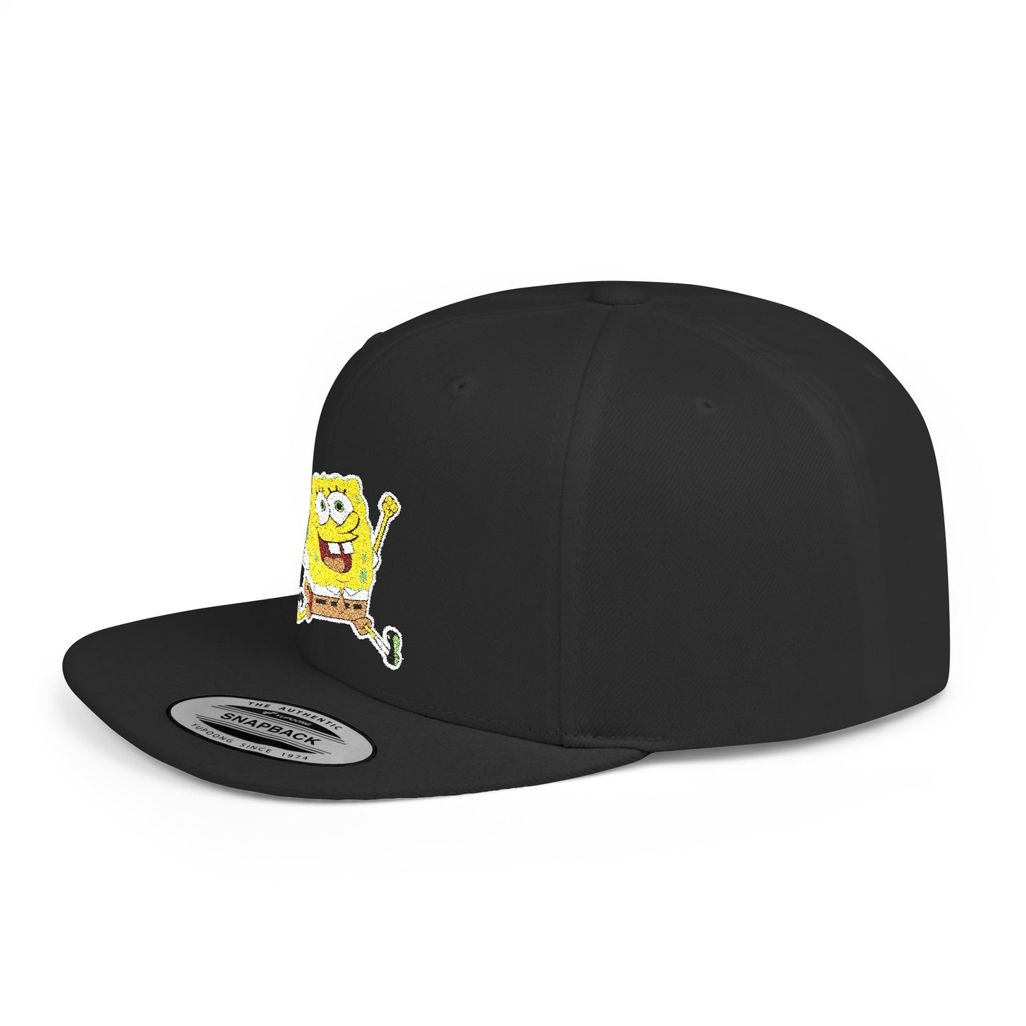 SpongeBob SquarePants Himself Flat Bill Snapback – Lightweight, Custom Fit, Premium Quality