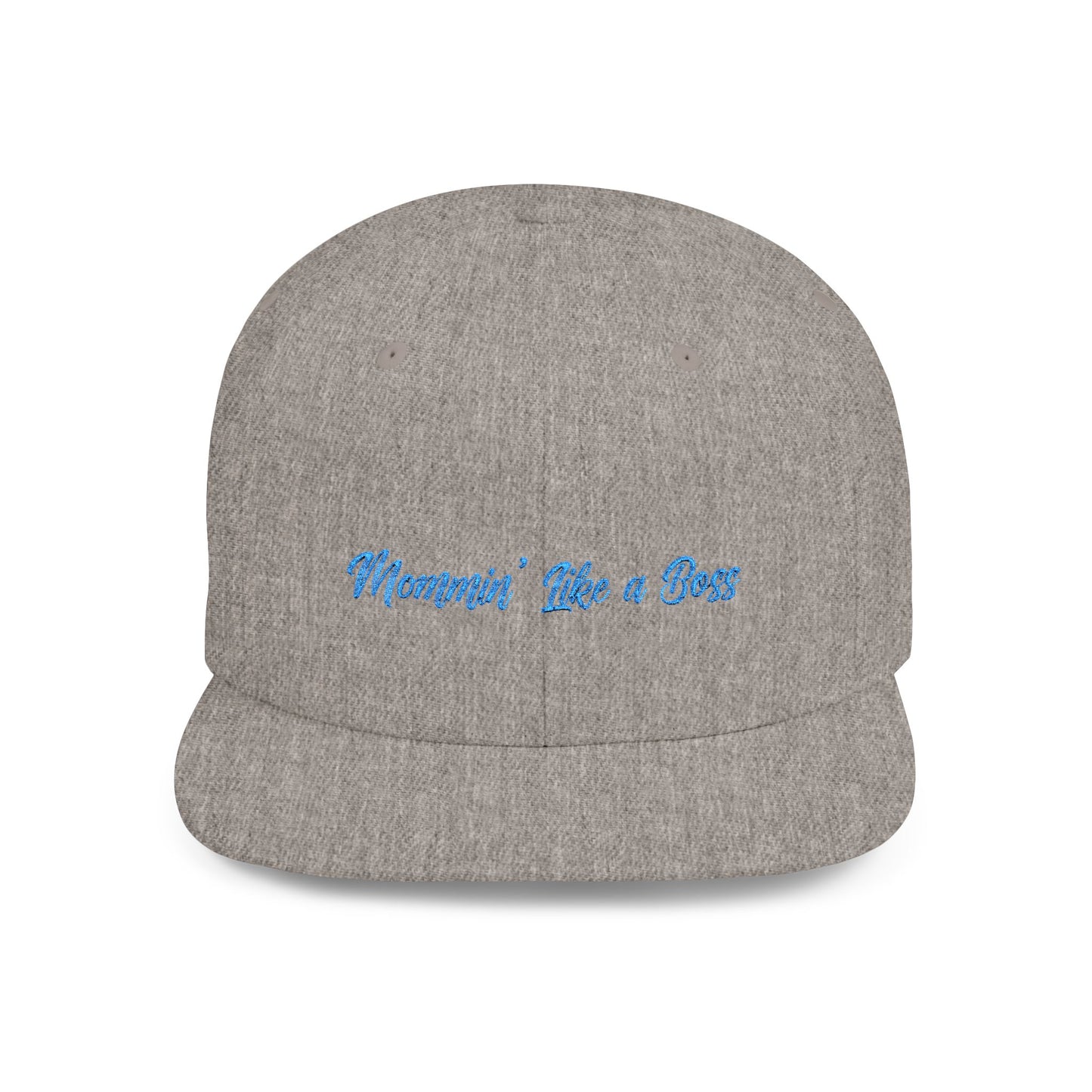 Text Mommin’ Like a Boss Flat Bill Snapback – Lightweight, Custom Fit, Premium Quality