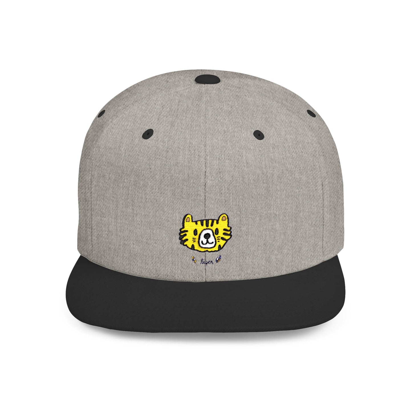 Icons Embroidered Tiger Face Flat Bill Snapback – Lightweight, Custom Fit, Premium Quality