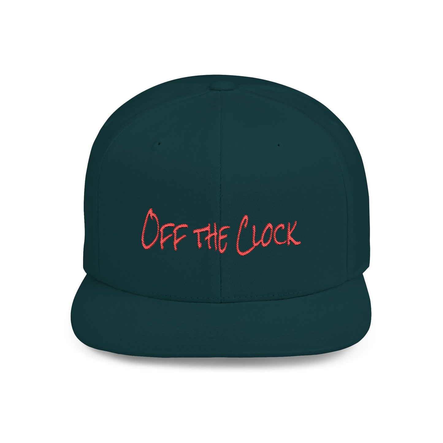 Text Off the Clock Flat Bill Snapback – Lightweight, Custom Fit, Premium Quality