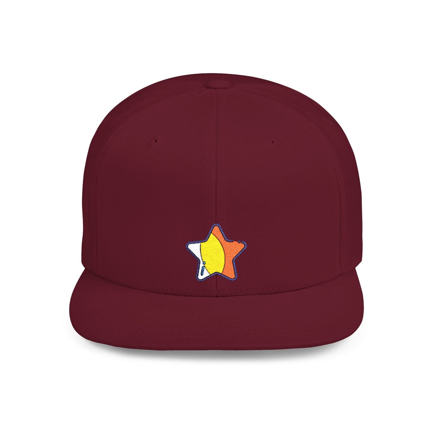 Icons Embroidered Star Yellow Flat Bill Snapback – Lightweight, Custom Fit, Premium Quality
