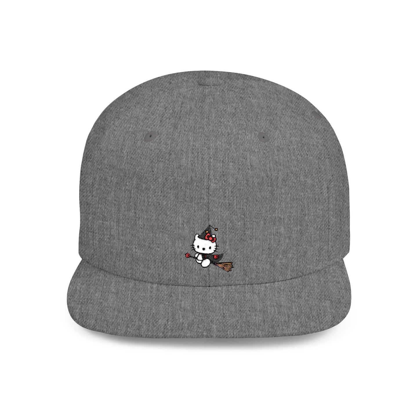 Icons Embroidered Kitty Flat Bill Snapback – Lightweight, Custom Fit, Premium Quality