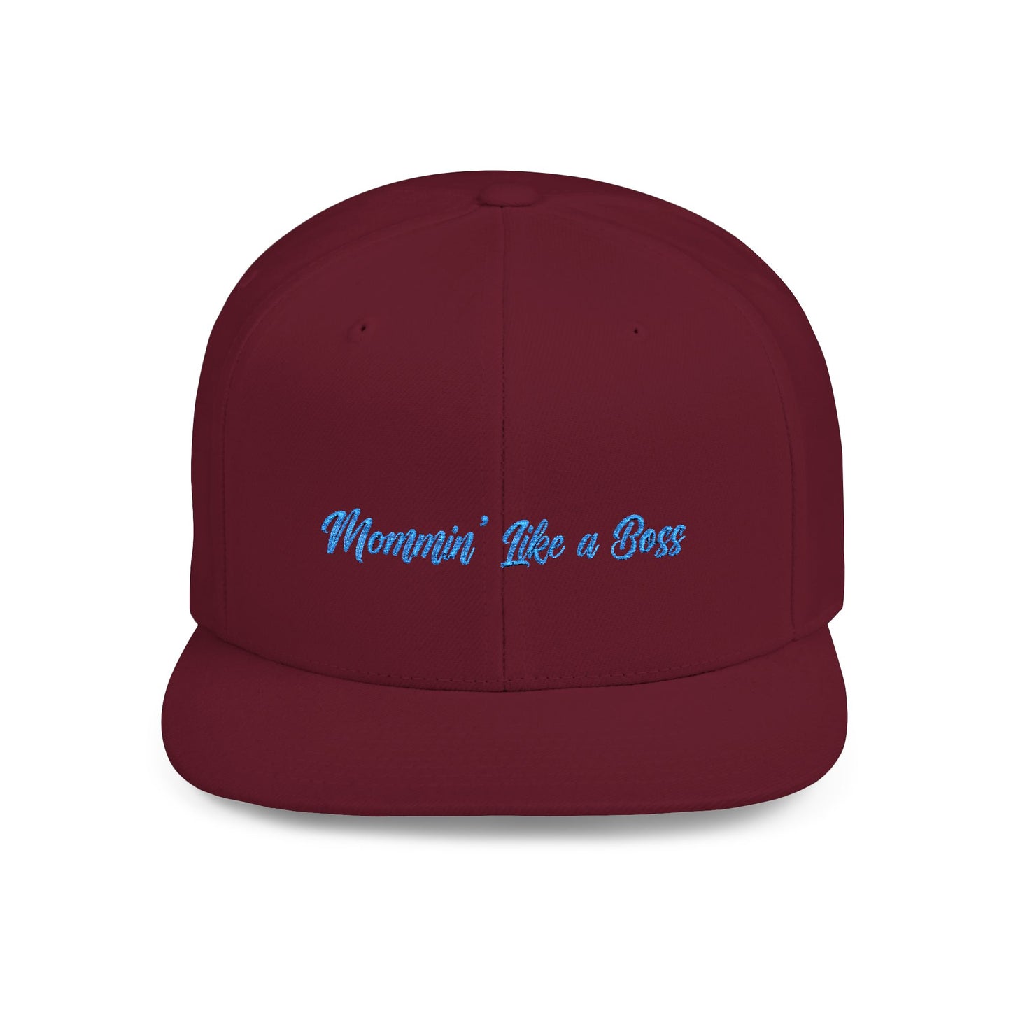 Text Mommin’ Like a Boss Flat Bill Snapback – Lightweight, Custom Fit, Premium Quality