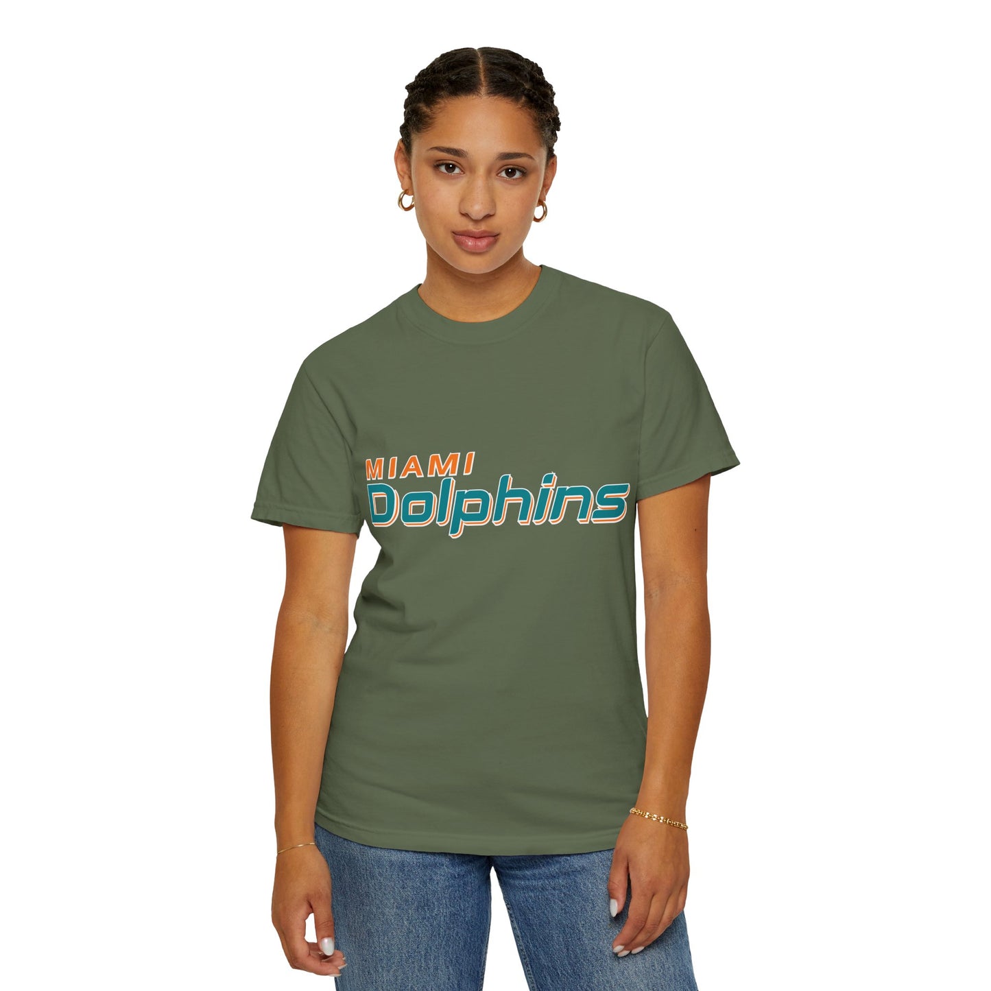 Miami Dolphins Garment-Dyed T-Shirt – Premium Cotton Tee for Customization