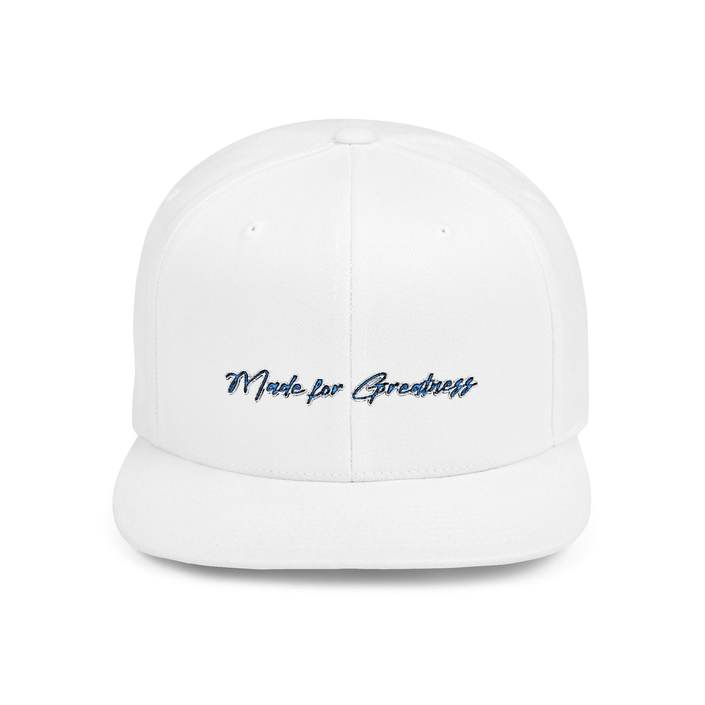 Text Made For Greatness Flat Bill Snapback – Lightweight, Custom Fit, Premium Quality