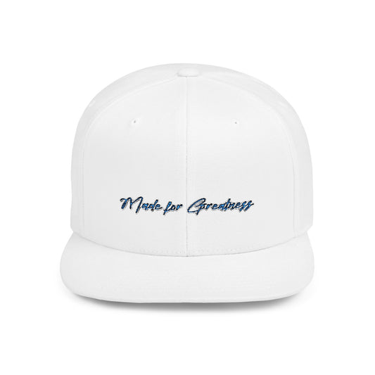 Text Made For Greatness Flat Bill Snapback – Lightweight, Custom Fit, Premium Quality