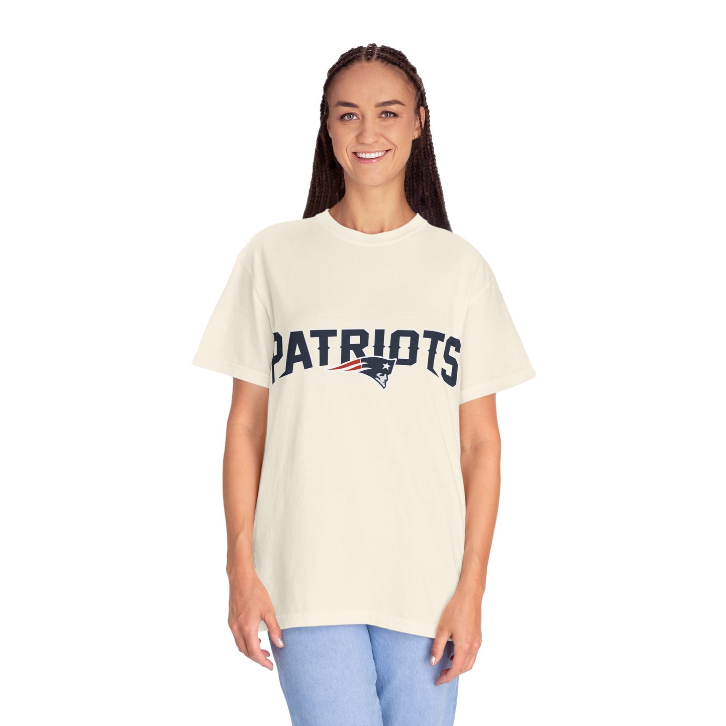 New England Patriots Football Merchandise Garment-Dyed T-Shirt – Premium Cotton Tee for Customization