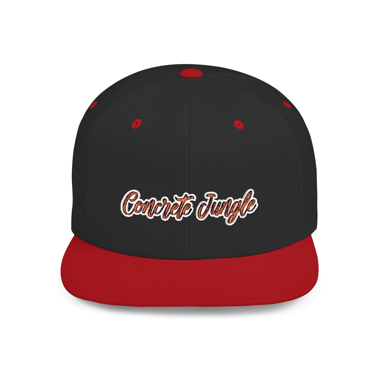 Text Concreat Jungle Flat Bill Snapback – Lightweight, Custom Fit, Premium Quality