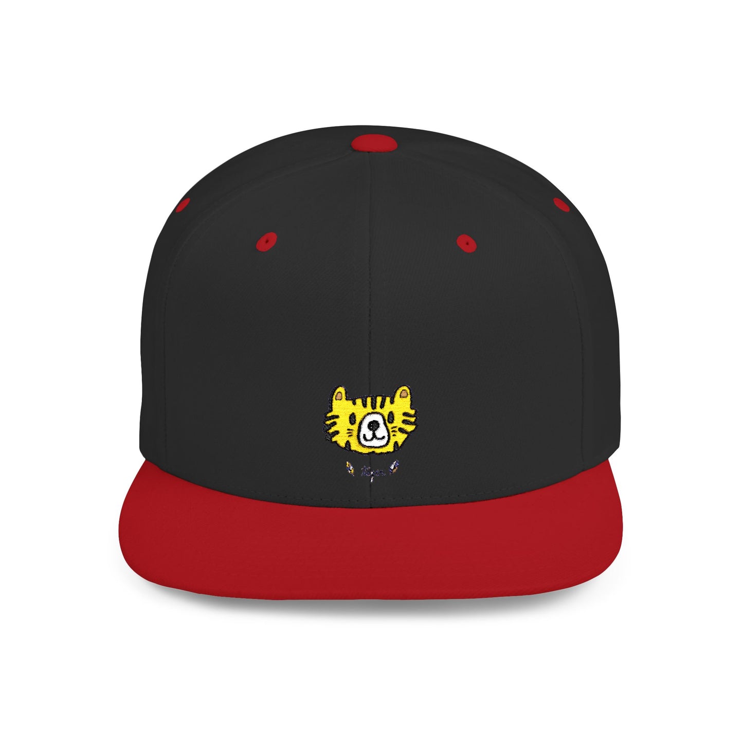 Icons Embroidered Tiger Face Flat Bill Snapback – Lightweight, Custom Fit, Premium Quality