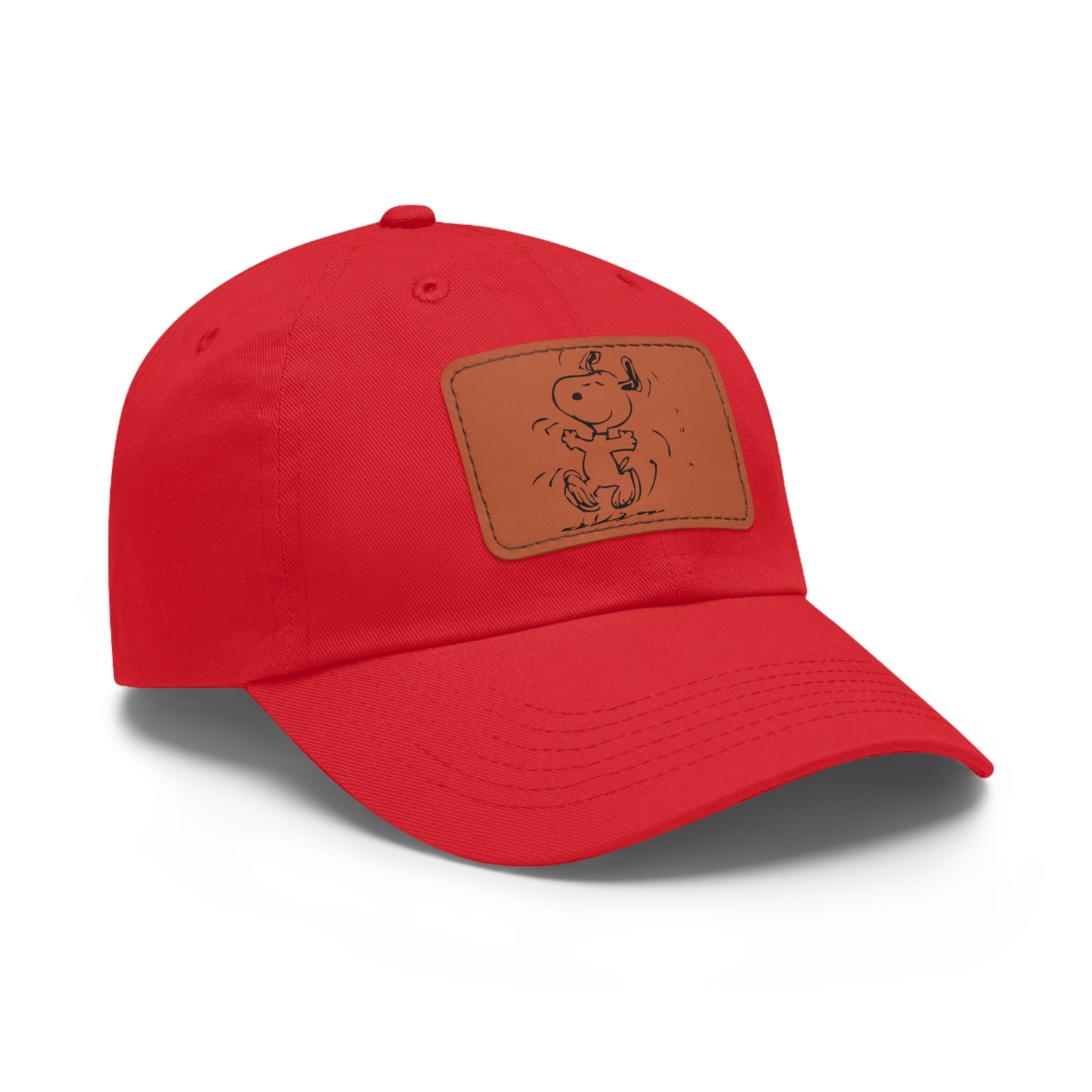 Dad Leather Patch Hat Dancing Snoopy  – Timeless Style, Perfect Fit