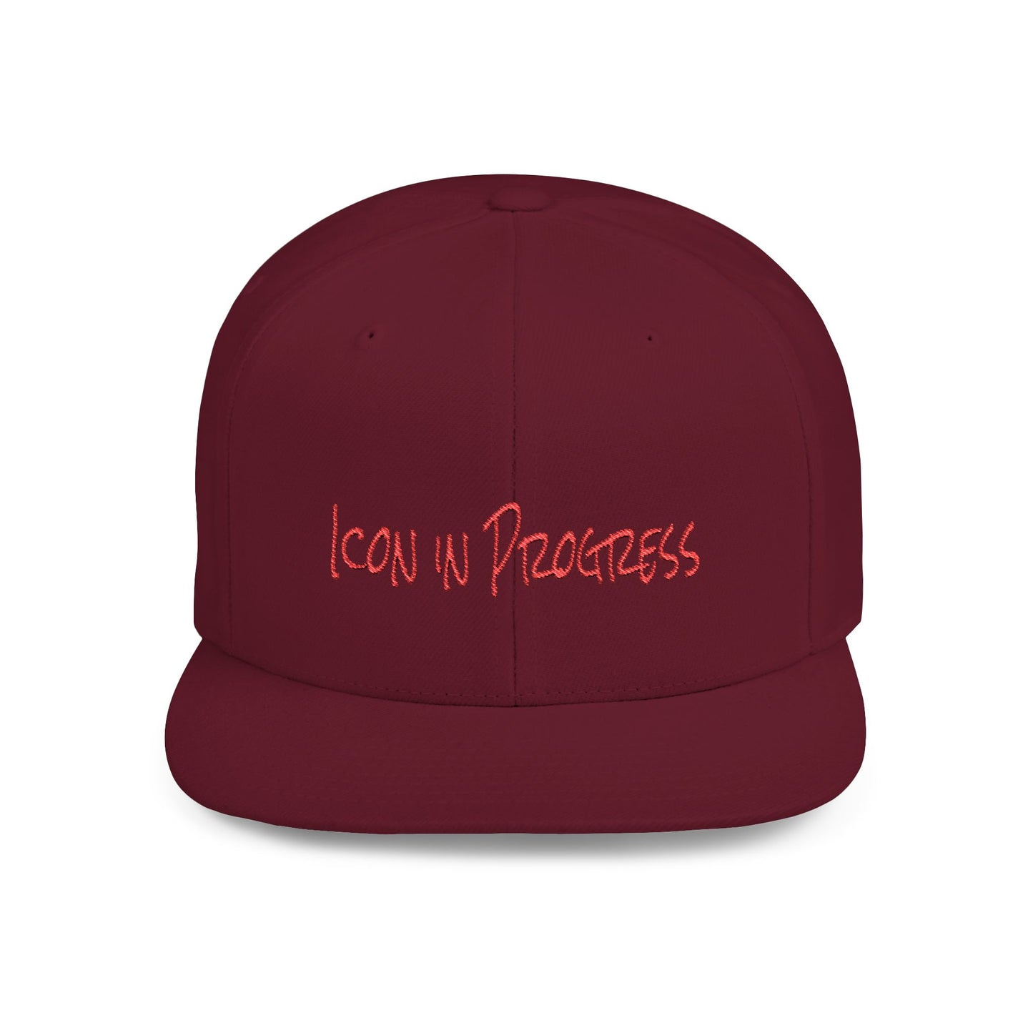 Text Icon in Progress Flat Bill Snapback – Lightweight, Custom Fit, Premium Quality