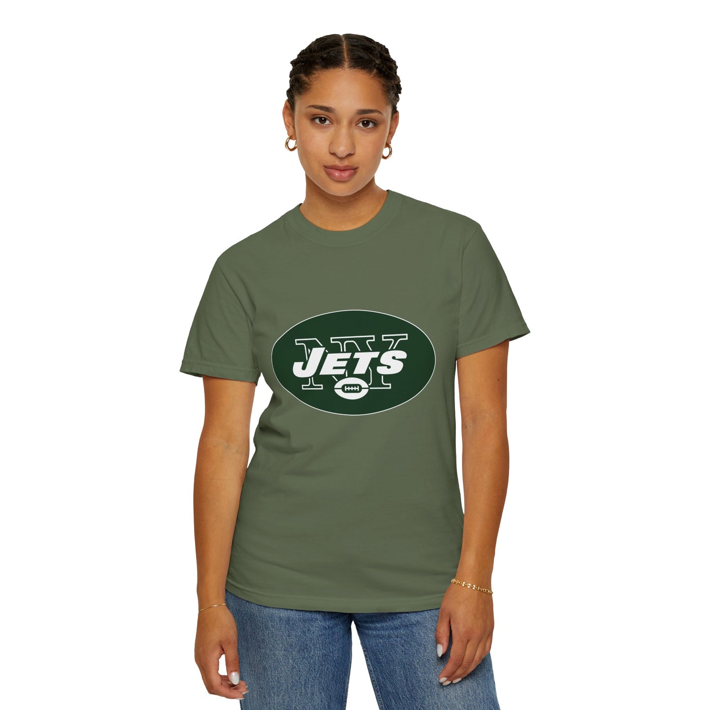 New York Jets Football Products Garment-Dyed T-Shirt – Premium Cotton Tee for Customization