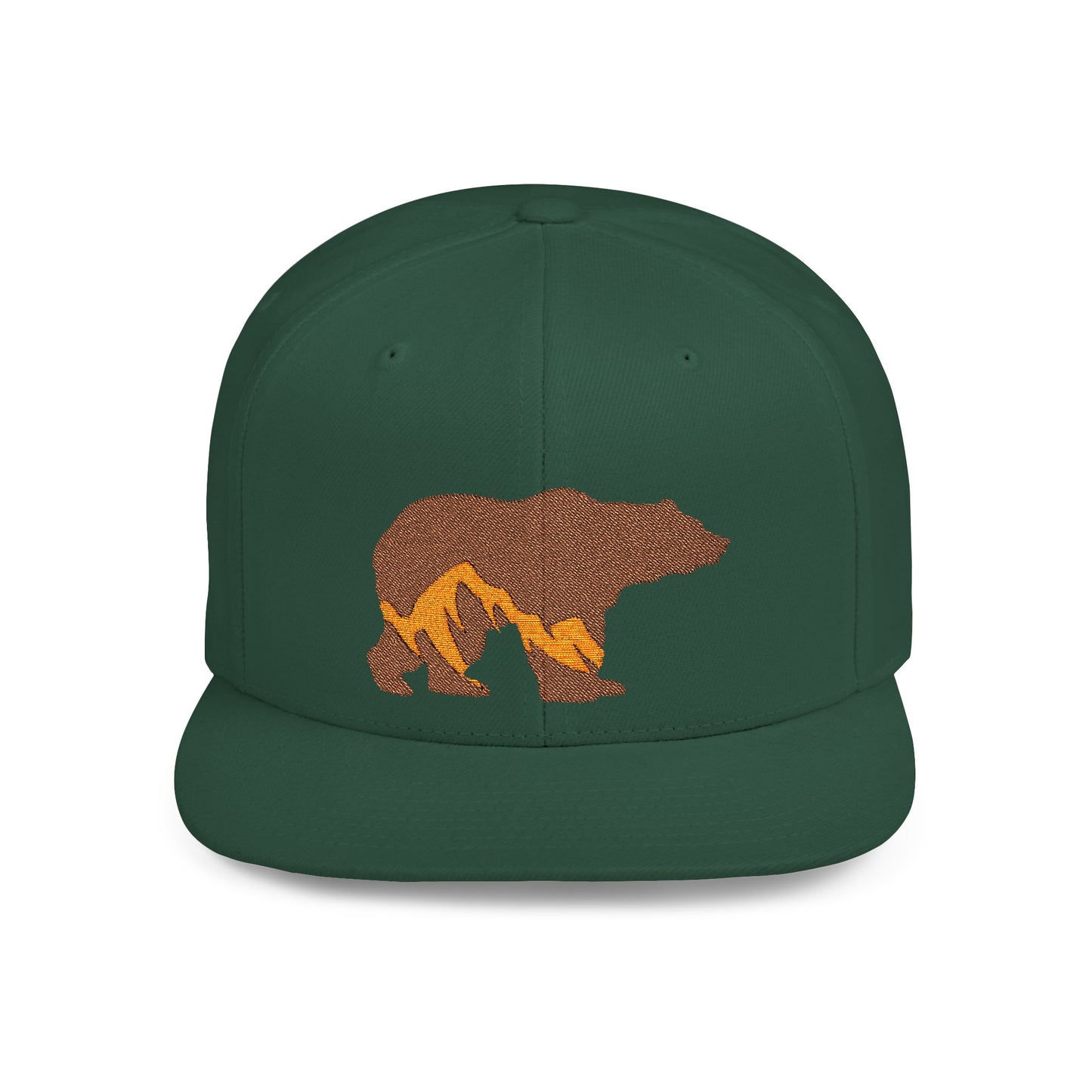 Bear Mountain Flat Bill Snapback – Lightweight, Custom Fit, Premium Quality