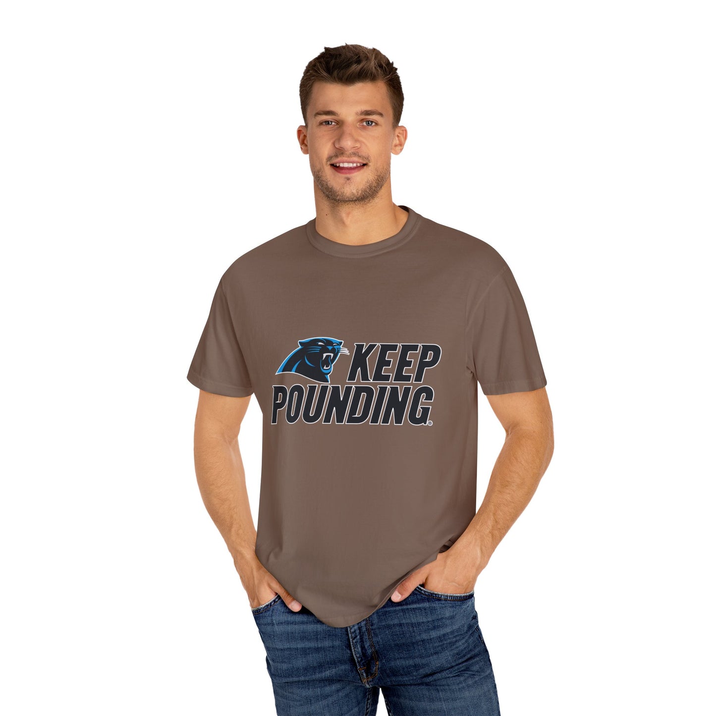 Carolina Panthers Keep Pounding Garment-Dyed T-Shirt – Premium Cotton Tee for Customization