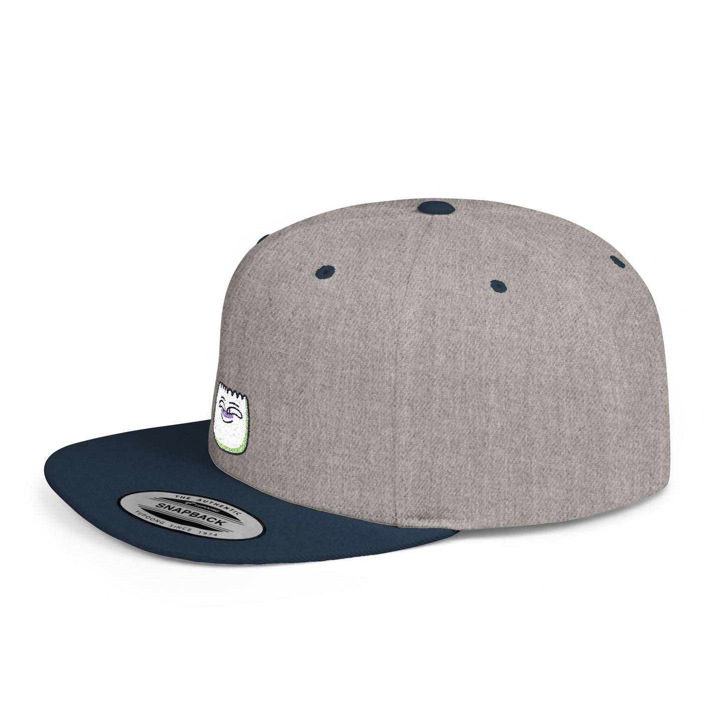 Icons Embroidered Hehe Face Flat Bill Snapback – Lightweight, Custom Fit, Premium Quality
