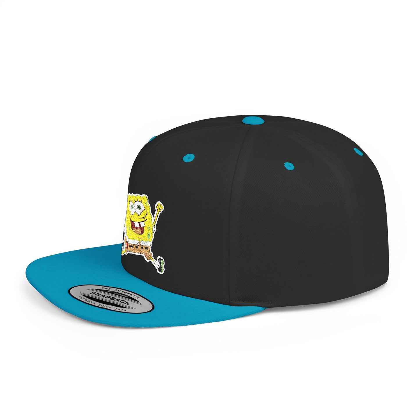 SpongeBob SquarePants Himself Flat Bill Snapback – Lightweight, Custom Fit, Premium Quality