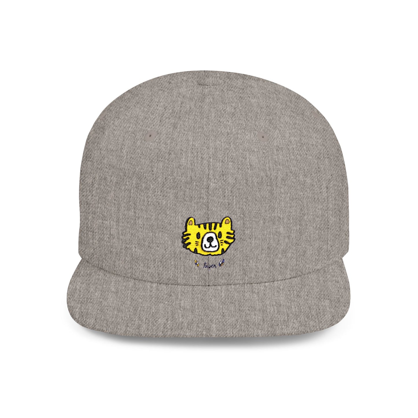 Icons Embroidered Tiger Face Flat Bill Snapback – Lightweight, Custom Fit, Premium Quality