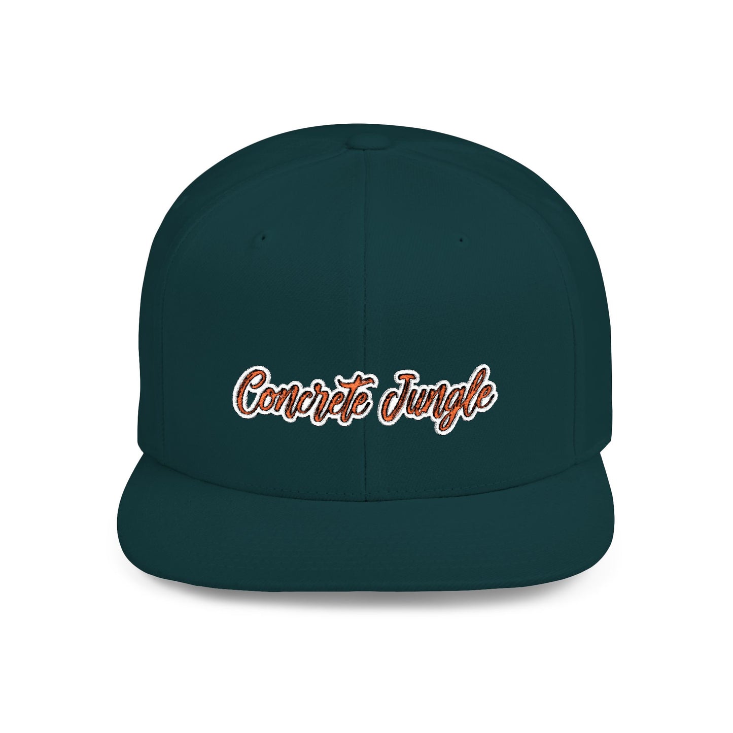 Text Concreat Jungle Flat Bill Snapback – Lightweight, Custom Fit, Premium Quality
