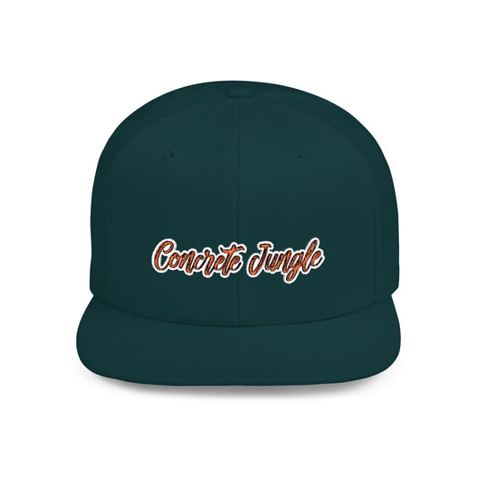 Text Concreat Jungle Flat Bill Snapback – Lightweight, Custom Fit, Premium Quality