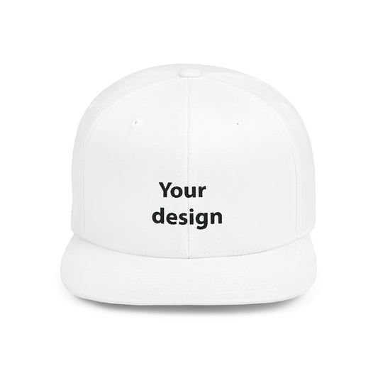 Your Design Flat Bill Snapback – Lightweight, Custom Fit, Premium Quality