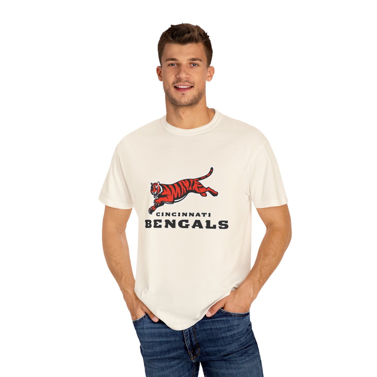 Cincinnati Bengals Clothing Garment-Dyed T-Shirt – Premium Cotton Tee for Customization