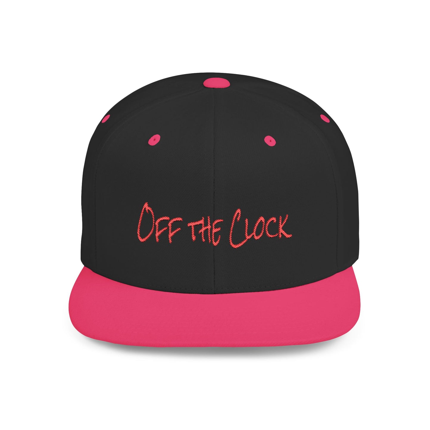 Text Off the Clock Flat Bill Snapback – Lightweight, Custom Fit, Premium Quality