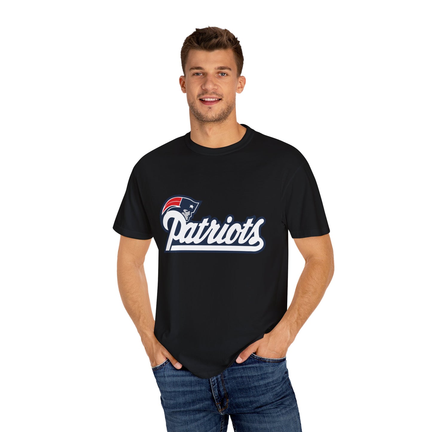 New England Patriots Fan Outfit Garment-Dyed T-Shirt – Premium Cotton Tee for Customization