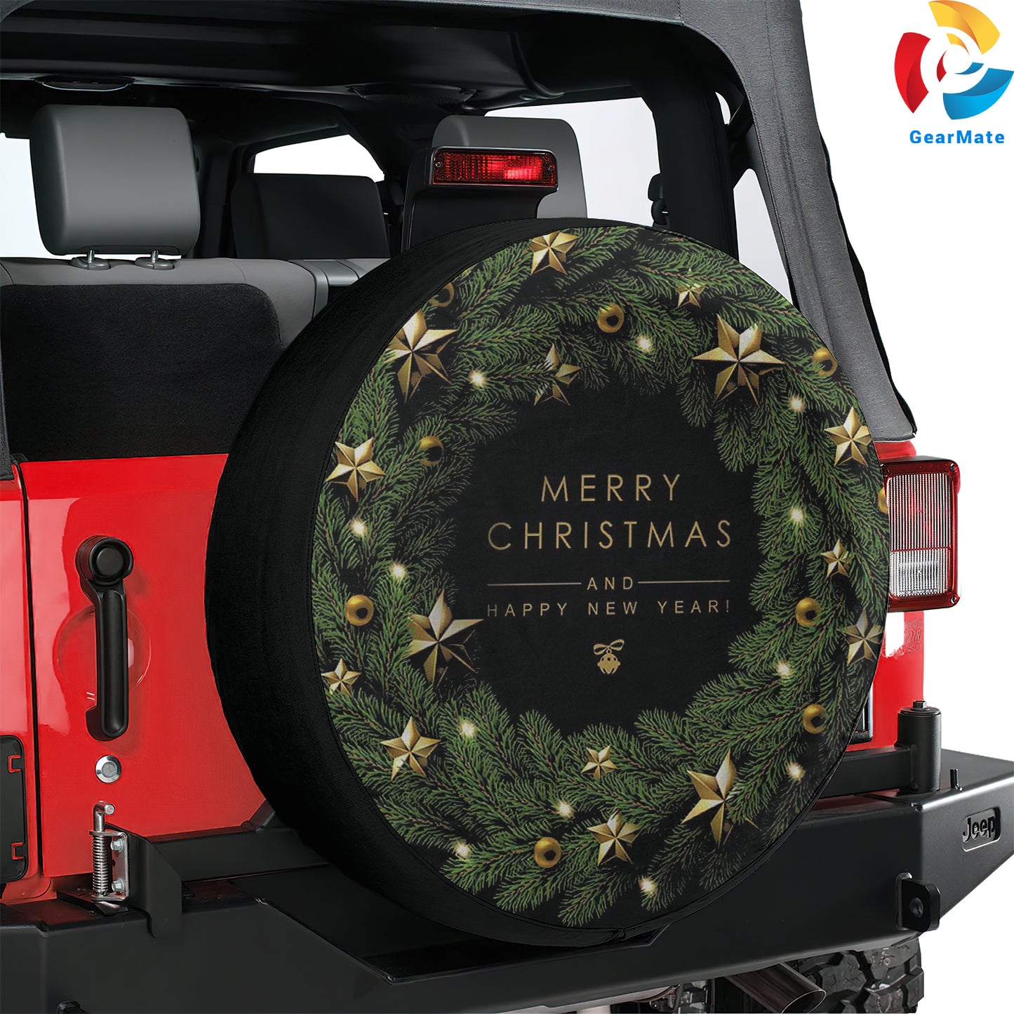 Merry Christmas 2024 Holiday Home Spare Tire Cover – Premium Waterproof UV Resistant Protector