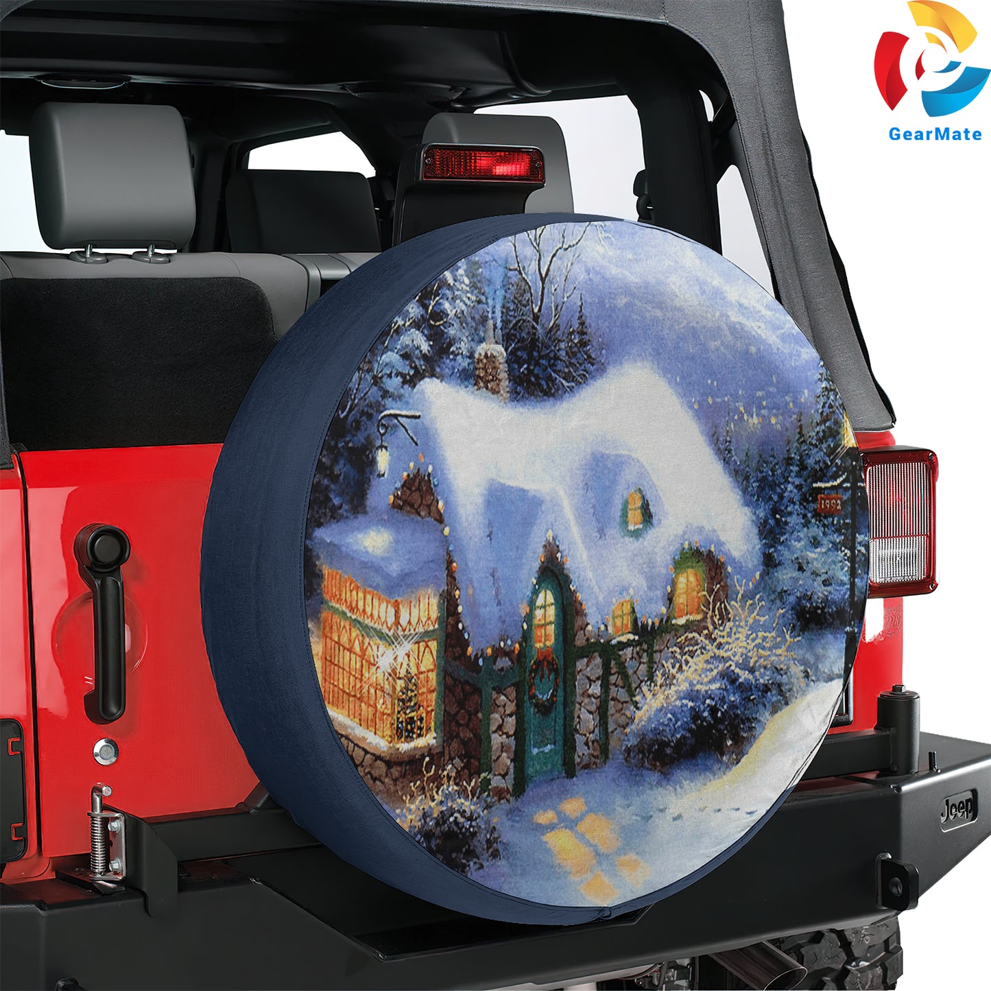 Merry Christmas 2024 Christmas At Home Spare Tire Cover – Premium Waterproof UV Resistant Protector