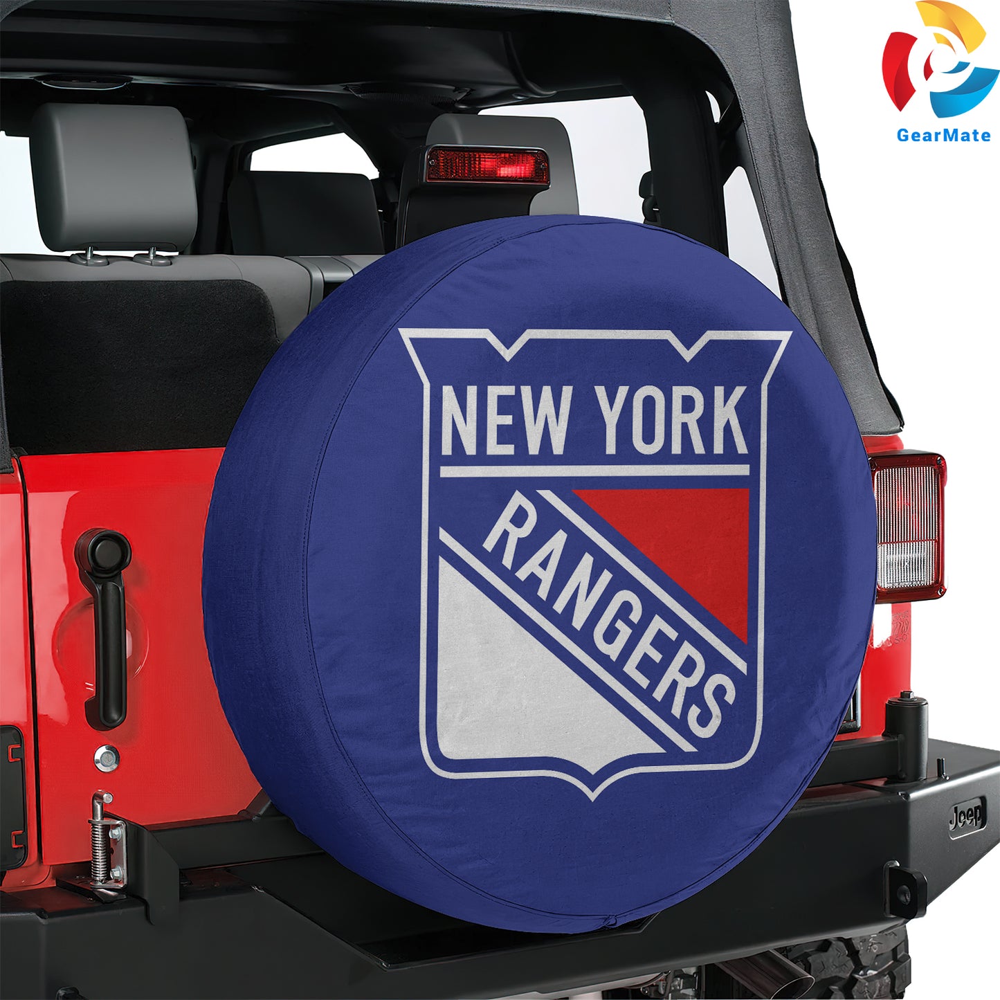 New York Rangers NHL Hookey Season Spare Tire Cover – Premium Waterproof UV-Resistant Protector