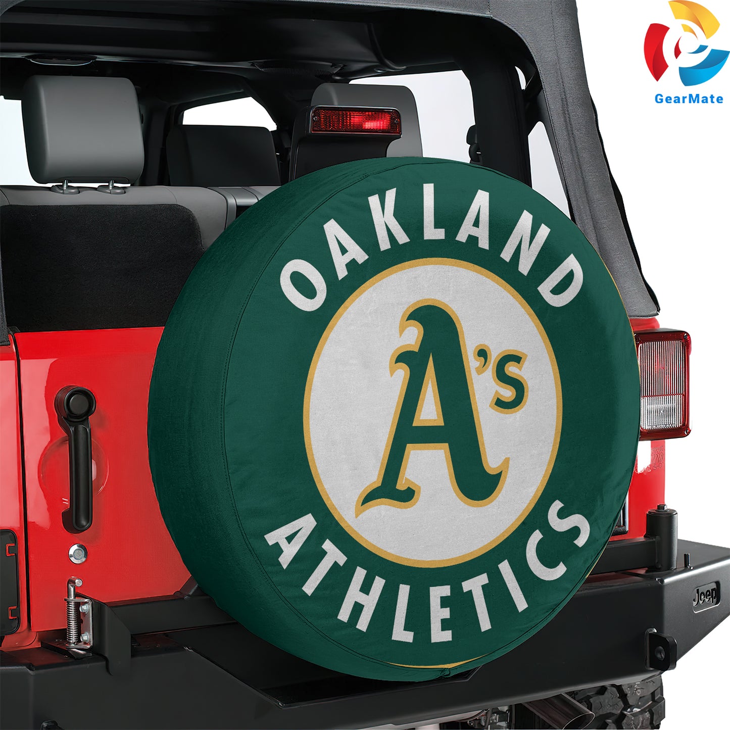 Oakland Athletics Spare Tire Cover – Premium Waterproof UV-Resistant Protector