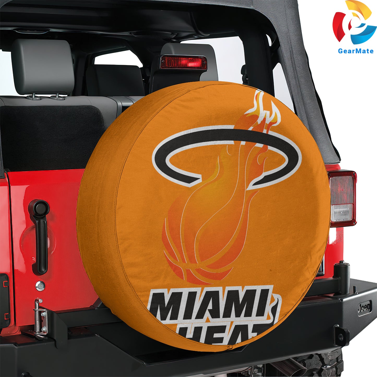 Miami Heat NBA Spare Tire Cover – Premium Waterproof UV-Resistant Protector