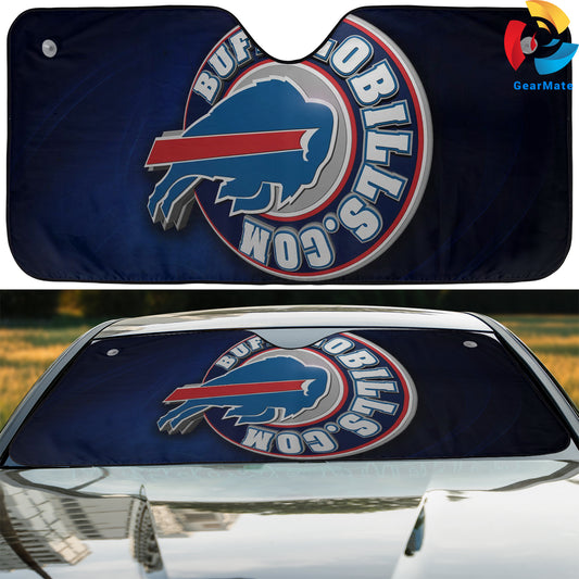 Football Team Buffalo Bills NFL Badge Reflective Car Sunshade – Premium Heat & UV Protection, Universal Fit