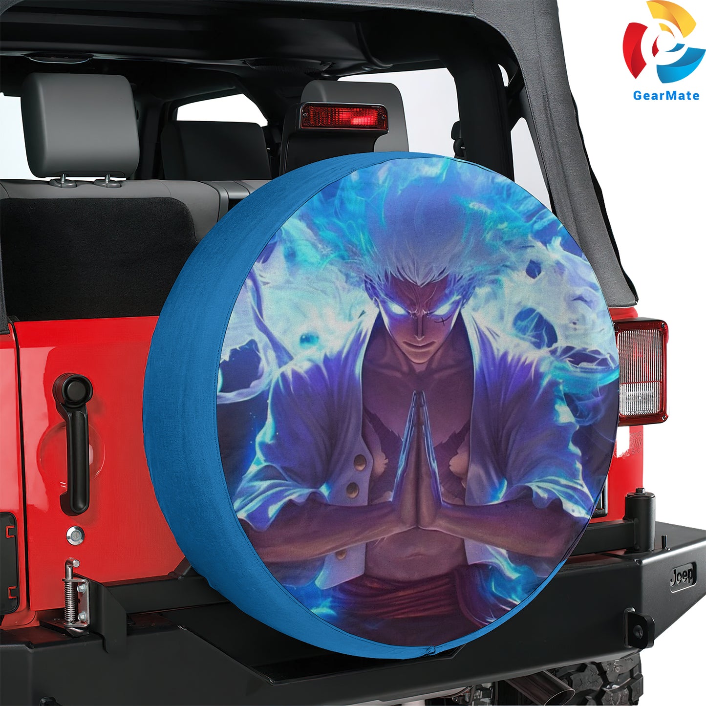 One Piece Monkey D Luffy Gear 5 Spare Tire Cover – Premium Waterproof UV-Resistant Protector